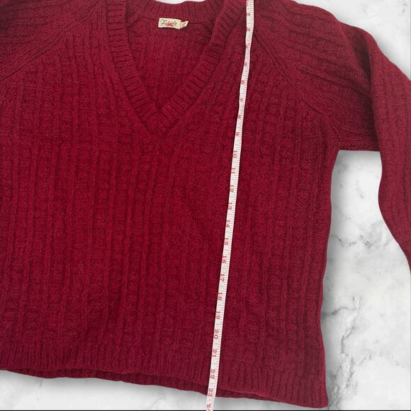 Faherty Aria Sweater, Burgundy Knit, 70% Baby Alpaca 7%Wool, Made In Peru Sz XL - Picture 4 of 7
